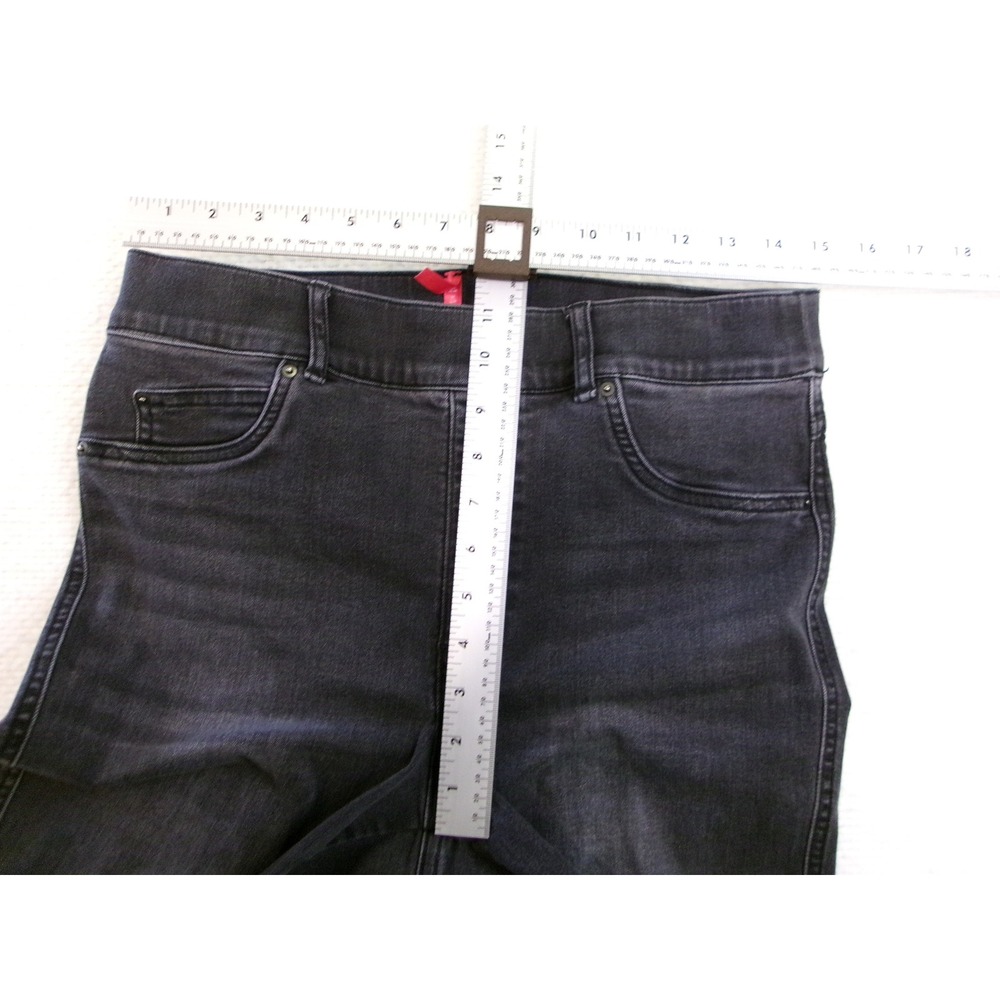 Spanx Ankle Straight Leg Jeans Washed Black Tall Large 20355T - Picture 2 of 8